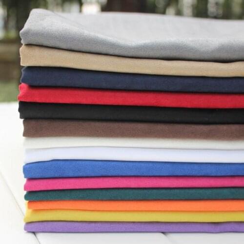 50x145cm Fake Suede Fabric Soft Polyester Faux Suede Cloth Black White Blue Pink Red Textile Cheap Fabric Tissus Bazin Material
