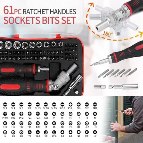 61In1 Precision Screwdriver Set Magnetic Screw Ratchet Wrench Driver Torx Bits Electrical Screwdrivers Nut Repair Hand Tools Kit