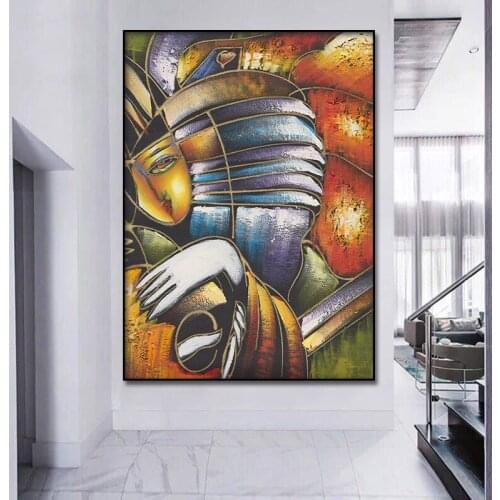 Abstract Character Golden Mask Canvas Posters Wall Art Print Modern Painting Nordic Kid Bedroom Decoration Picture