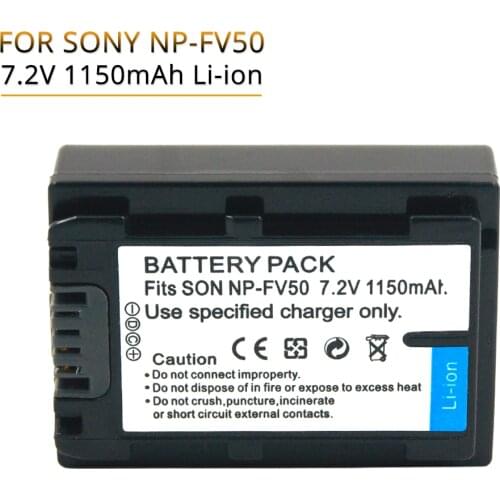 NP-FV50 NP FV50 FV70 FV90 NPFV100 FV120 Rechargeable Digital Camera Battery 1150mAh for Sony DVD HDR DCR SR HC Series Batteries