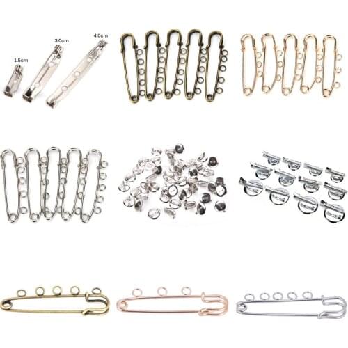 10pcs 5 Holes Brooches Base Findings DIY Pins And Brooches For Jewelry Making Fit Baby Gifts DIY