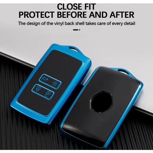 1 pcs TPU 4 Buttons Car Remote Key Case For Renault Ridjar Megane Capturer Koleos Logan Cover Keychain Protect Accessories Shell
