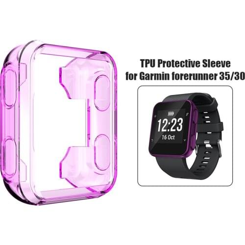 Watch Cover for Garmin Forerunner 35/30 Soft Clear Protector Bumper Frame Case Protection Shell Candy Color Watch Accessories