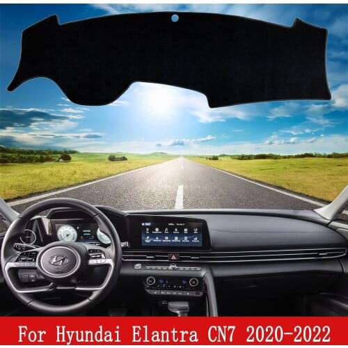 Avoid Light Dashboard Cover Dash Mat Pad Custom for Hyundai Elantra Avante i30 Sedan CN7 2021~2023 Sunshade Non-slip Accessories