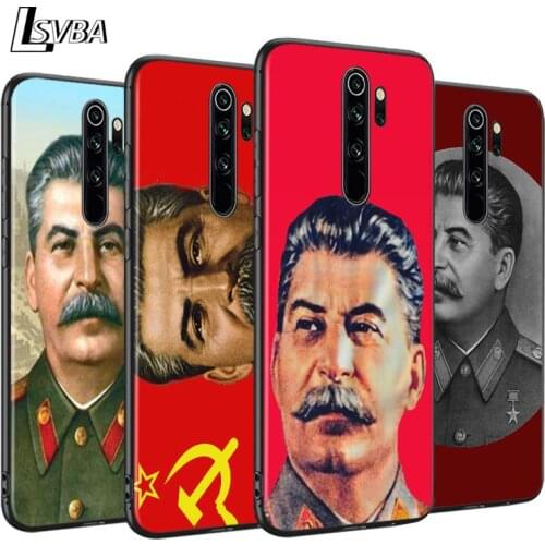 Stalin Soviet Union Anti-Fall Phone Case For Xiaomi Redmi Note 9 9S Max 8T 8 7 6 5 Pro 5A 4X 4 Soft Black Cover Capa