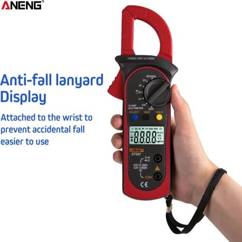 Digital Clamp Multimeter Clamp ammeter transistor tester capacitor test Power test Automotive AC DC voltage tester