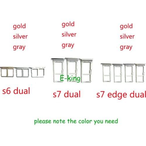 For Samsung Galaxy S6 S7 Dual Single Edge Sim Card Slot Tray Holder Sim Card Reader Socket