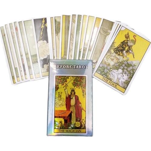 Before Witte Tarot Card Game For Family Party Mysterious Divination Fate Gameplay 78 Card Tarot Deck Entertainment Board Game