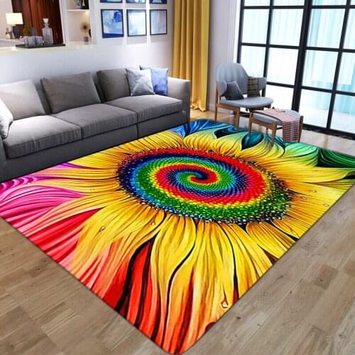 Creative 3D Garden Flower Carpets for Living Room Bedroom Area Rug Home Hallway Floor Mat Modern colorful floral Printing Carpet
