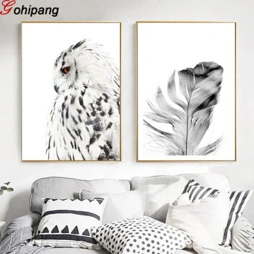 Atfipan No Framed Eagle Feather Posters And Prints Animal Scenery Canvas Pictures For Living Room Wall Decoration Artworks