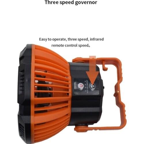 MOLF 5200mAh USB Rechargeable Camping Fan with LED Lantern Timing Remote Control 3 Speed Hanging Ceiling Fan for Bedroom Home