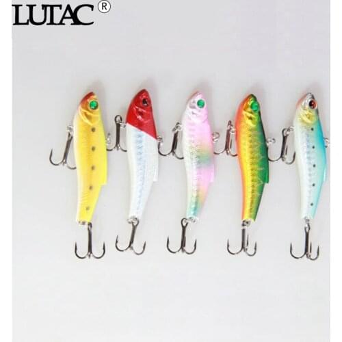 LUTAC 70mm 18g Fishing Vibe Sinking hard plastic baits carp/bass fishing lure wobblers free shipng good quality