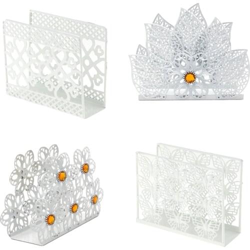 Metal Napkin Serviette Holder Dispenser Rack for Home Holiday Wedding Party Dining Table Decor