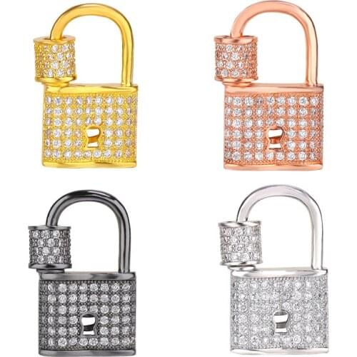 DIY Jewelry Making For Clasps Accessories For Supplies Copper Cubic Zirconia Clasps For Handmade Woman Pearls Necklace Earring