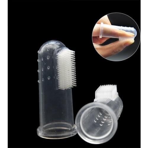 Dog Toothbrush Super Soft Silica Gel Pet Finger Brush Set Clean Tartar Bad Breath Tool Dog Cat Cleaning Accessories Pet Supplies