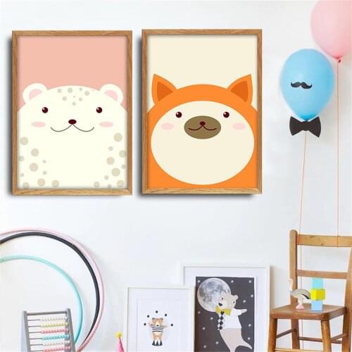 Nordic Nordic modern art Cartoon combination photography Spray Art Poster Canvas Painting Wall Picture for Living Room