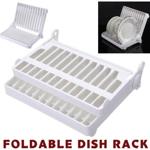 Foldable Dish Rack Kitchen Folding Dish Racks Bowl Plate Storage Tray Shelf Sink Drain Rack Shelves Home Storage Organization