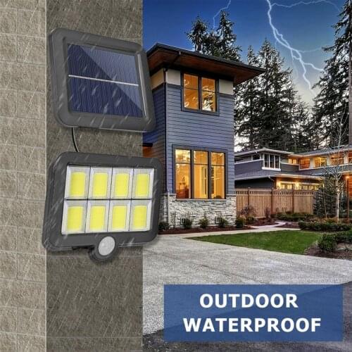 Solar Lights Outdoor 160 COB PIR Motion Sensor IP65 Waterproof Wall Security For Lights Garden Patio 1000LM 3 Modes 2 Pack
