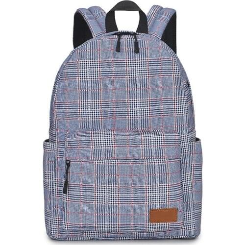 New Ultra Light Student Schoolbag Bookbag Notebook Backpack Plaid Print Waterproof Fashion School Bags For Teenage Girls Bagpack