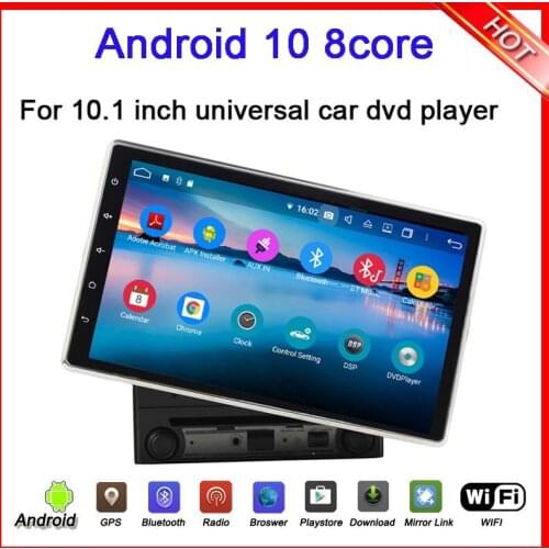 1024*600HD touch screen android 10.0 octa core 2din 10.1" universal car dvd player with 4G RAM 64G ROM built in wifi USB DVD GPS