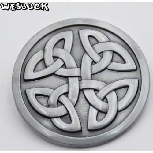 WesBuck Brand Belt Buckle Silver Color Fashion Mens Women Western Belt Buckle With PU Belt