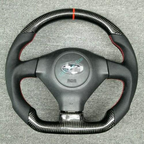100% Real Carbon Fiber Car Steering Wheel For 2005-2007 Subaru Impreza Legacy WRX