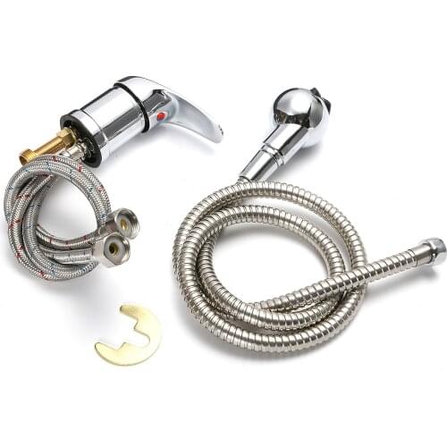 127cm Beauty Salon Shampoo Bowl Sink Hot & Cold Faucet Spray Hose Repalcement