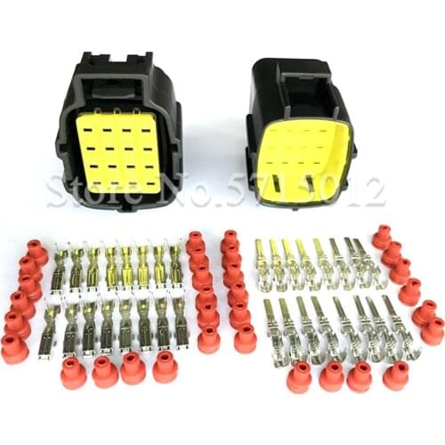 16 Hole 368047-1/368049-1 368050-1 Car Lamp Light Socket Connector Automotive Waterproof Plug For Denso