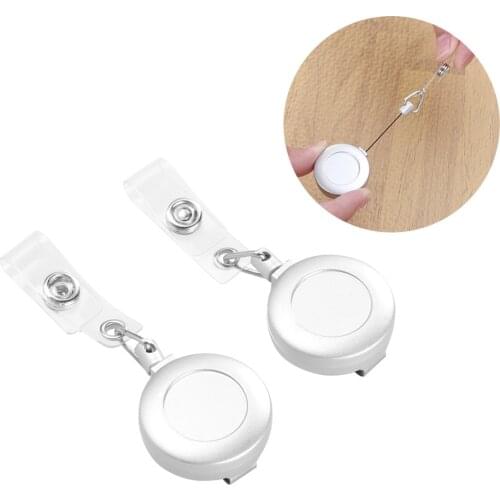 3PCS Retractable Badge Holder Heavy Duty Silver ID Badge Holder Reel Clip for Men Nurse Officer