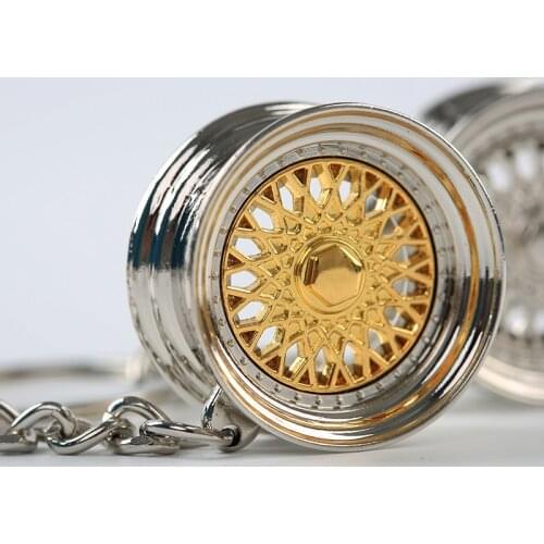 Lot 5PCS Wheel Rim Tuning Mini Keychain Key Chain Keyring Key Ring Pendent JDM Hellaflush Zinc Alloy Made Car Truck