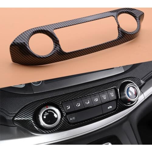 Beler ABS Black Carbon Fiber Style Console Air Conditioning Button Panel Cover Fit for Honda CRV 2012 2013 2014 2015 2016