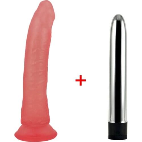 21cm long Big Dildo Realistic Jelly Penis with Strong Suction Cup dildo & Vibrator big cock Sex Toy for Woman Adult Sex Products