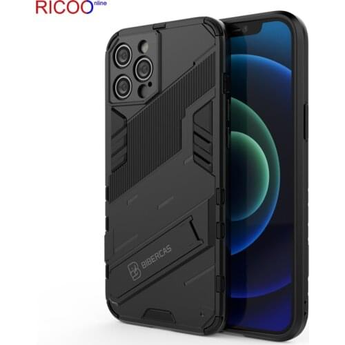 Armor Bumper Shockproof Stand Phone Case For Iphone 12 11 Pro Max Protection Hard Pc Cover For Iphone Xs Xr Max 8 7 Plus Se 2020
