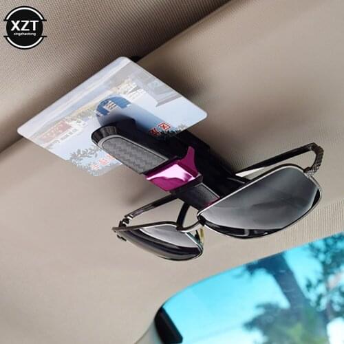 Car Glasses Case Auto Sun Visor Glasses Holder Sunglasses Clip Card Holder Car Eyeglasses Accessories Interior