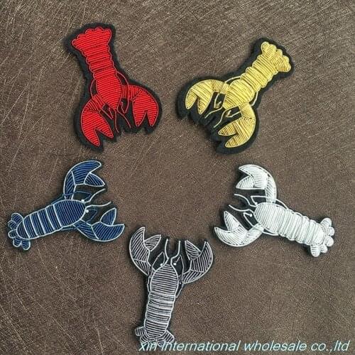 Pure handwork badge Cute fashion badges Clothes bags, shoes accessories gremio shrimp Manual metal wire Brooch pin acrylic