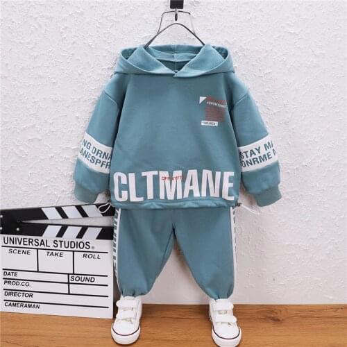 0-5 Year Spring Autumn Boy Girl Clothing Set 2021 New Fashion Active Letter Top+Pant Kid Children Baby Toddler Boy Girl Clothing