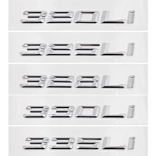 For BMW 3 Series 330Li 325Li 328Li 330Li 335 Li E91 E92 E46 F34 Black Silver Rear Trunk Decal Badge Car Modification Sticker