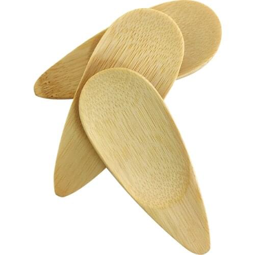 Eco-Friendly Small Teaspoon Carbonized Stirring Bamboo Tea Accessories Coffee Spoon Jam Scoop For Home Office