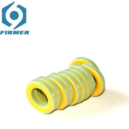 Ferrite Cores 33x19.8x5.72 mm 50PCS Toroidal Core Ferrite Chokes Ring Iron Powder Inductor Ferrite Rings Light Green Yellow