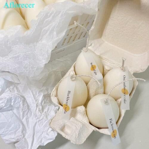 DIY egg shape candle mold Egg soap mould manual cute candle making Acrylic Candle mould Aroma Gypsum Mold