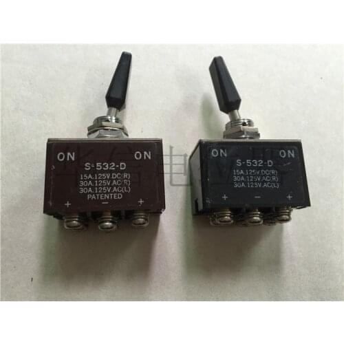 Quality assurance S-532-D 15A.125V.DC 30A.125V.AC toggle switch