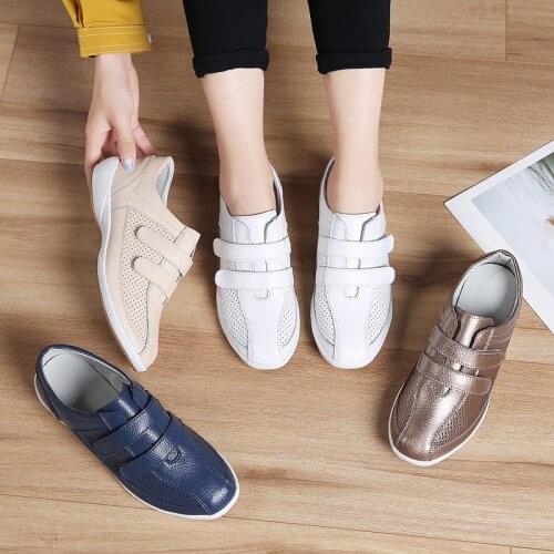 Tilocow Genuine Leather Women Sneakers Summer Flat Shoes Woman Flat Female Loafers Fashion Hollow Womens Flats Shoes