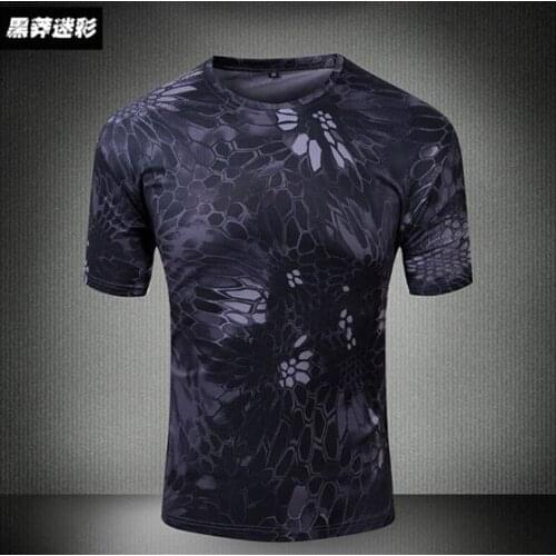 Summer Coolmax Tactical Camouflage T Shirt Men Breathable Quick Dry US Army Combat T-Shirt Hunt T shirts