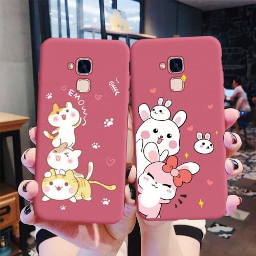 Lovely Funda For Huawei Honor Gr5 Mini case Gt3 Cover Silicone Cat Rabbit Cute For Huawei Honor Gt3 Cover Hawthorn Red Cartoon