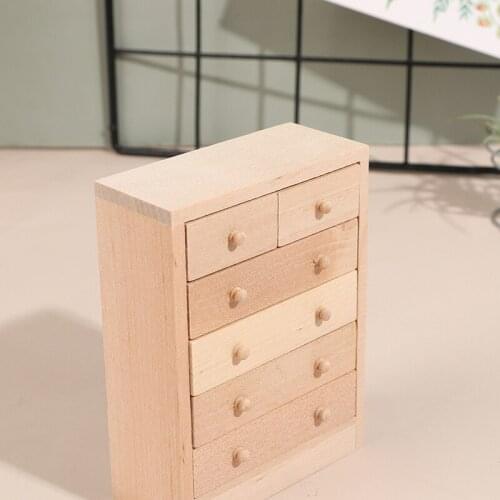 Miniature Closet Hanging Book Bedside Table Cabinet Cupboard Model Dollhouse