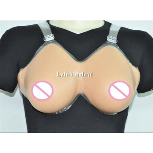 500g/pair crossdresser bra silicone breast form with strap small A cup