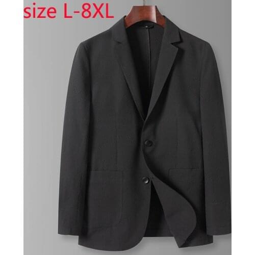 New Arrival Super Large Spring And Autumn Casual Suit Thin Single Breasted Blazers Men Coat Plus Size LXL2XL 3XL4XL 5XL6XL7XL8XL