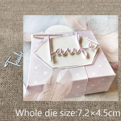 New Design Craft Metal Cutting Die cut dies German baptism letter decoration scrapbook Album Paper Card Craft Embossing die cuts