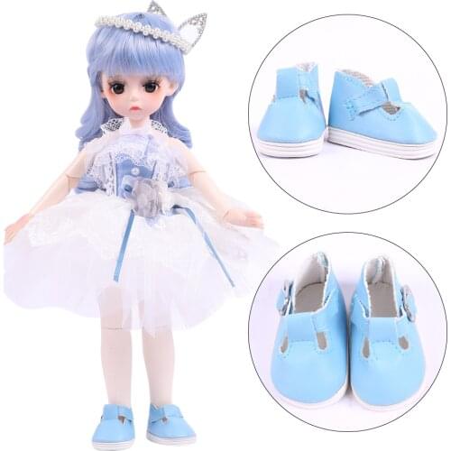 UCanaan 1/6 BJD Dolls Shoes 1 Pair Of PU Shoes Fit For 30CM BJD Dolls Girls Toys Boots Accessories