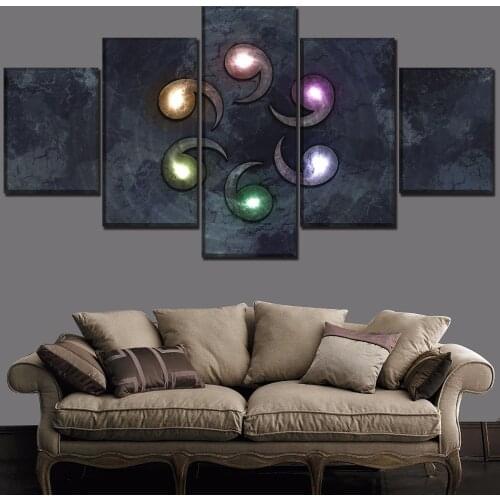 One Set 5 Panels Anime Sage of Six Paths Poster Canvas Print Modern Wall Art Home Decorative Painting For Living Room Or Bedroom